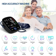 Upper Arm Blood Pressure Monitor – Automatic Digital BP Cuff with LED Display