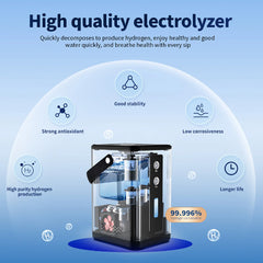 Oxygen&Hydrogen Generator Device Hydrogen Inhalation Machine Low Noise 99.99% Hydrogen Water Generator Lonizer