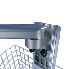 Aluminum Alloy Swivel Wall Mount Bracket with Storage Basket Equipment Monitor Stand