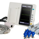 Portable 3-channel ECG machine with 12 lead electrodes, 7-inch touch screen LCD and digital color display