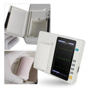 Portable 3-channel ECG machine with 12 lead electrodes, 7-inch touch screen LCD and digital color display