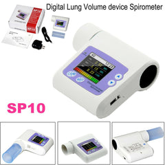 10 Pcs of SP10 Handheld Spirometer Lung Volume device Breathing Function Diagnostic Vitalograph Spirometry Volumetric
