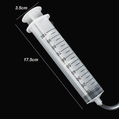 (Only sent to Europe) 2PCS 100ML Plastic Syringe And Tube For Hydroponics Lab Medical