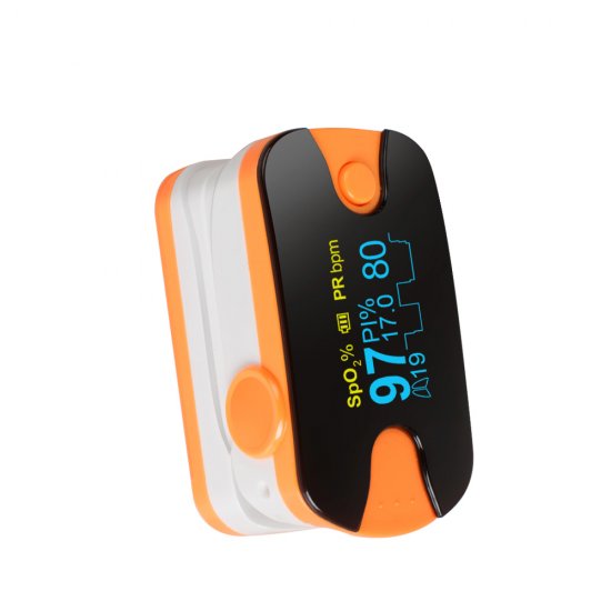 Portable Color OLED Finger Pulse Oximeter 4 Parameter SPO2 PR PI Respiration Rate & Respiratory Waveform Monitor