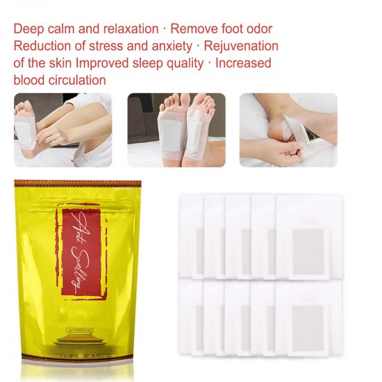 Ginger Foot Patch Detox Relief Stress Pain Pads Deep Cleansing Detox Foot Pads Sleep Slimming Pads