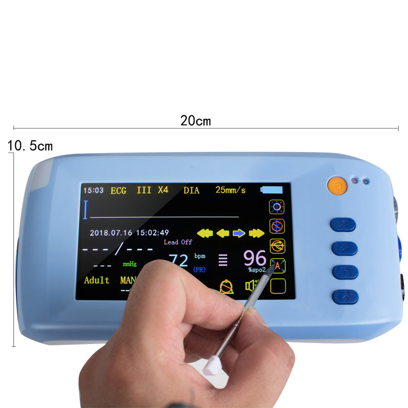 Portable 5.1'' 6-Parameter Patient Monitor Handheld Vital signs Full Digital Monitor
