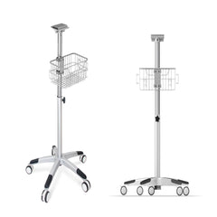 Rolling Trolley Cart Vertical Stand for Patient Monitor