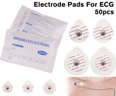 Disposable electrodes with basic button pad for ECG cable connection 50 pcs