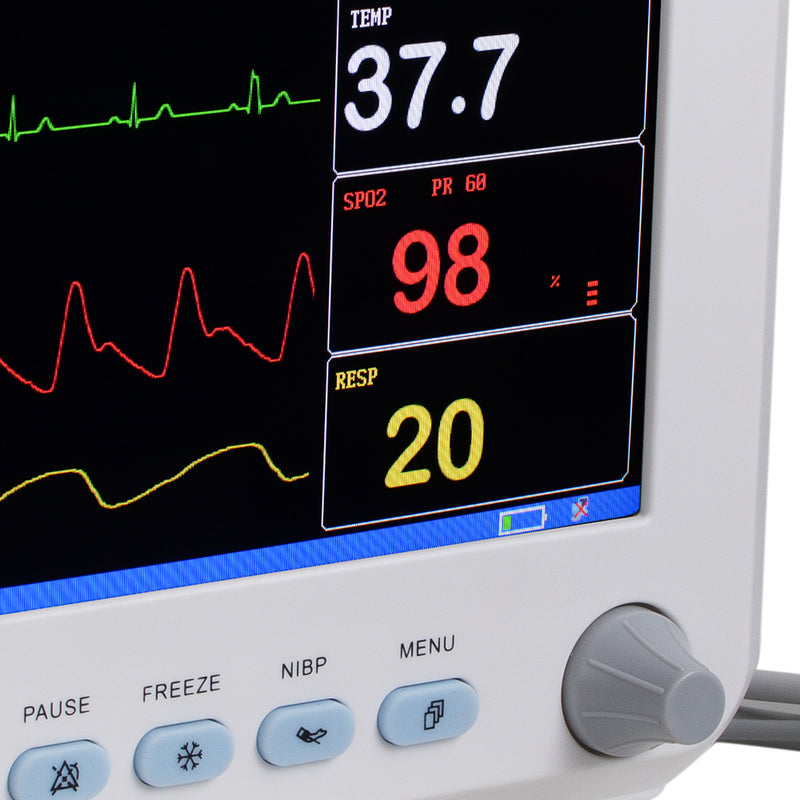 8 Inch ICU CCU Vital Sign Patient Monitor 6 parameter TFT Color ECG NIBP RESP TEMP SPO2 PR