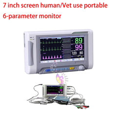 7 Inch Portable 6 Parameter Monitor ECG/NIBP/PR/SPO2/RESP/TEMP