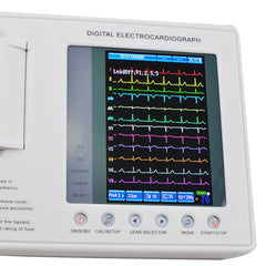 7-inch Color LCD Portable Digital 3-channel 12-lead Electrocardiograph ECG Machine EKG Machine