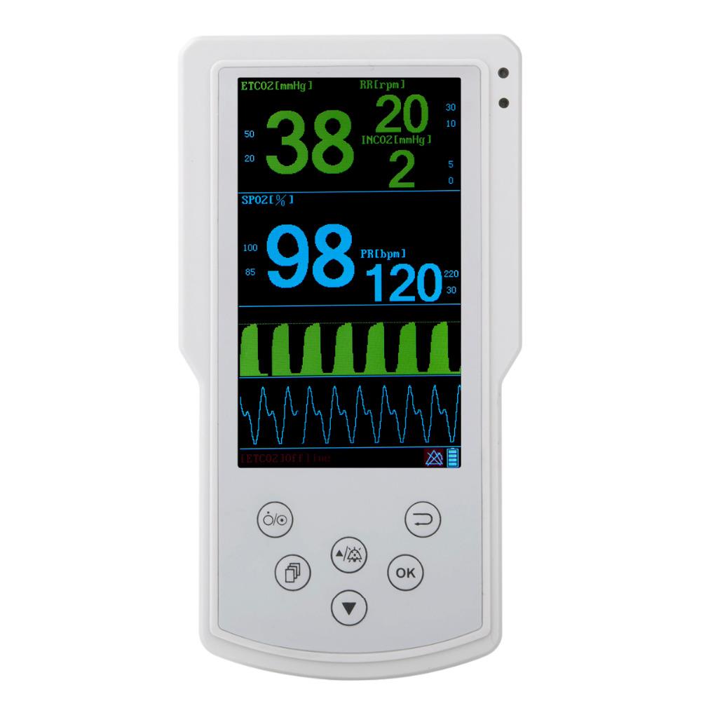 Spo2&Etco2 Carbon Dioxide Monitor Handheld Sensor Monitor – irespirator
