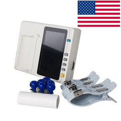 Revolutionize Cardiac Care with Carejoy's Portable ECG EKG Machine - 6 Channel Touch, 7 Inch Display and 12 Lead Interpretation - Digital Electrocardiography for Hospitals and Clinics
