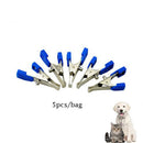 Universal Connect Snap-On Electrode Clip Set Veterinary ECG Monitoring 45mmx7mm Size 5 Pack