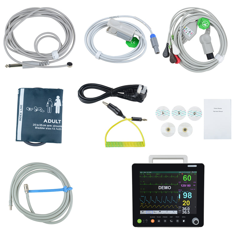 12 Inch Portable TFT Multi-parameter Patient Monitor