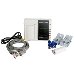 Revolutionize Cardiac Care with Carejoy's Portable ECG EKG Machine - 6 Channel Touch, 7 Inch Display and 12 Lead Interpretation - Digital Electrocardiography for Hospitals and Clinics