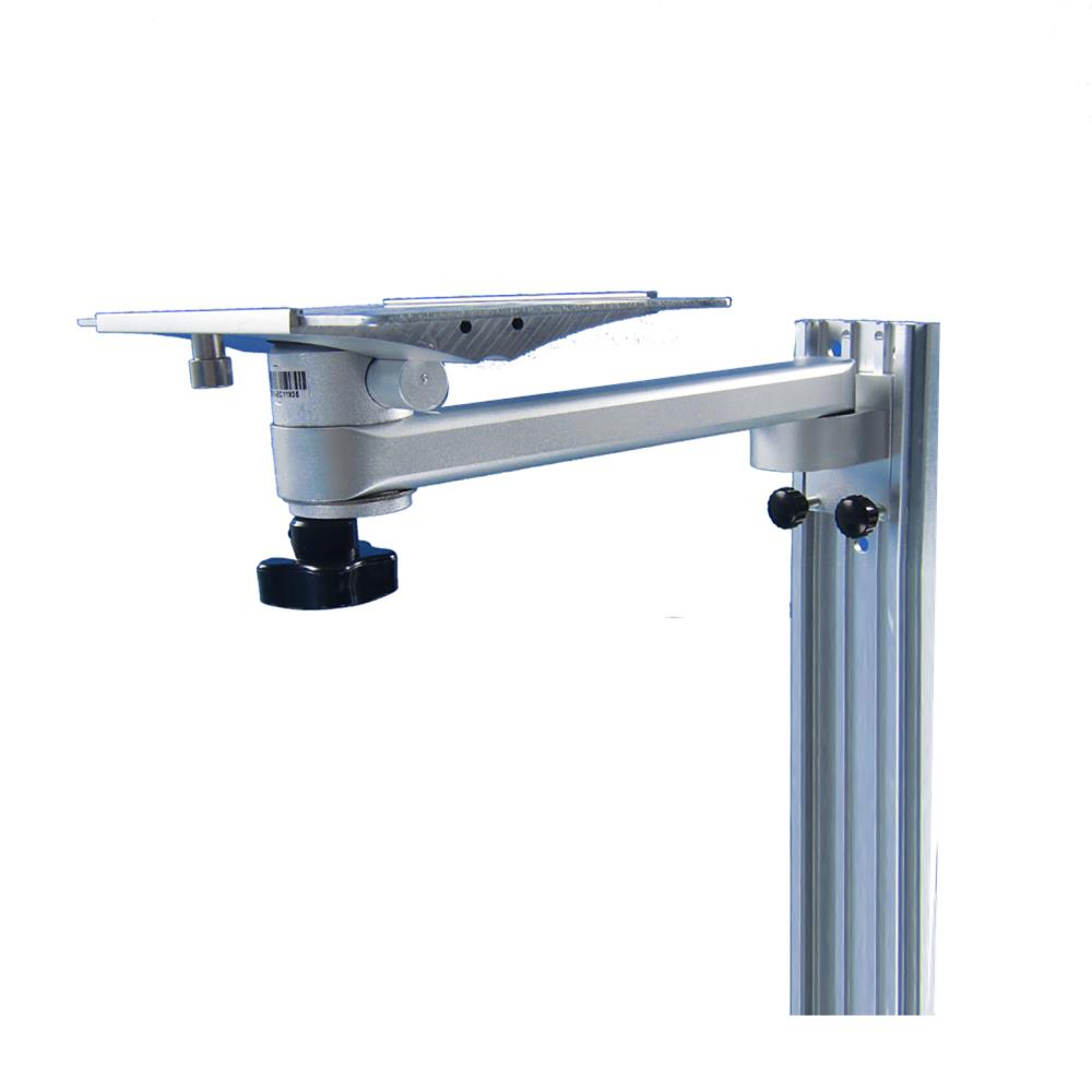 Aluminum Alloy Swivel Wall Mount Bracket, Equipment Monitor Stand with Storage Basket