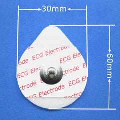 Disposable electrodes 30*36mm with basic button pad for ECG cable connection 50 pcs