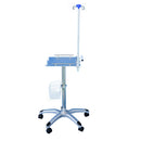 Medical standing rolling cart with large platform and cable hanger medical cart ECG machine cart