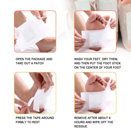 Ginger Foot Patch Detox Relief Stress Pain Pads Deep Cleansing Detox Foot Pads Sleep Slimming Pads