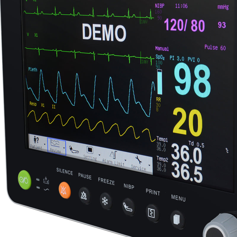 12 Inch Portable TFT Multi-parameter Patient Monitor