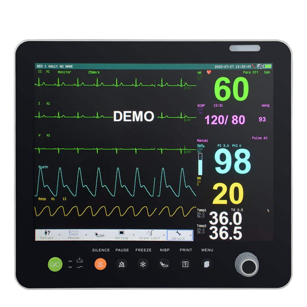 Continuous Tf Monitor 15'' Portable TFT Multi-parameter Patient Monitor – irespirator