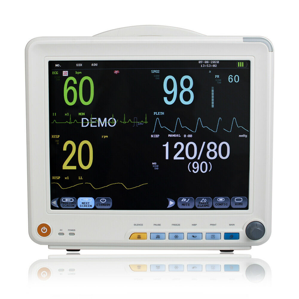 Perfect O2 Waveform Monitor Portable 12-Inch Monitor with 8 Waveforms Display with ETCO2 – irespirator