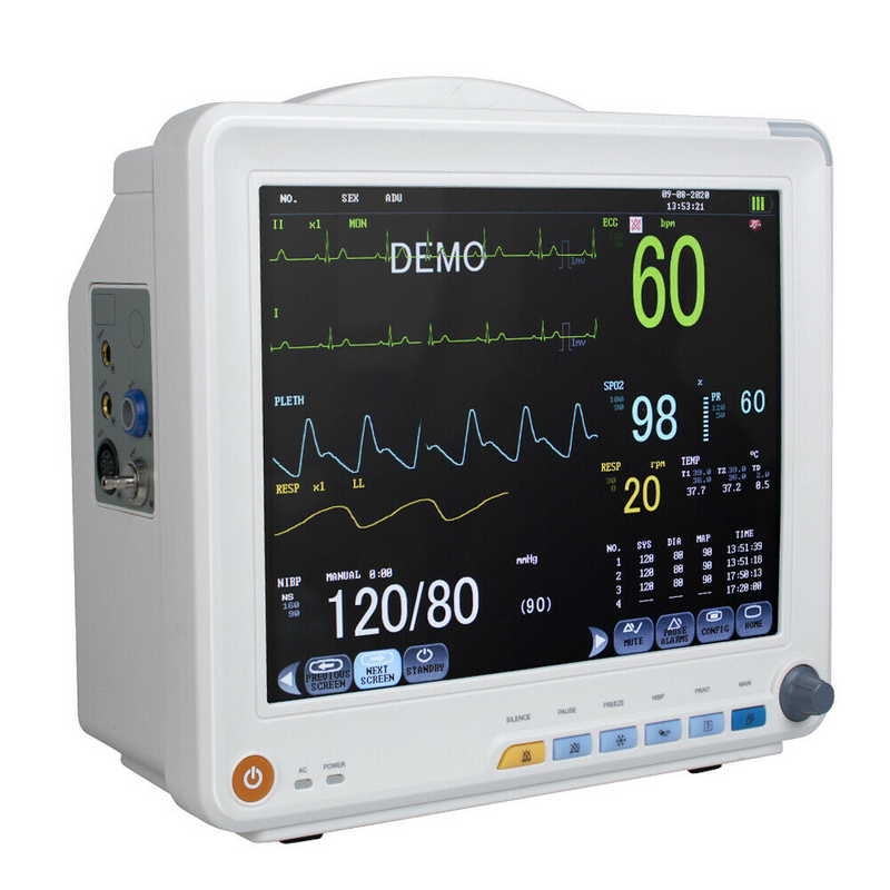 Portable 12-Inch Monitor with 8 Waveforms Display