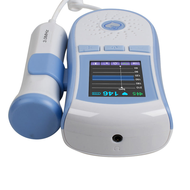 Color LCD Display Pocket Fetal Doppler 3MHz