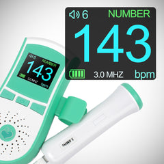 Portable Color LCD Display Pocket Fetal Doppler 3MHz