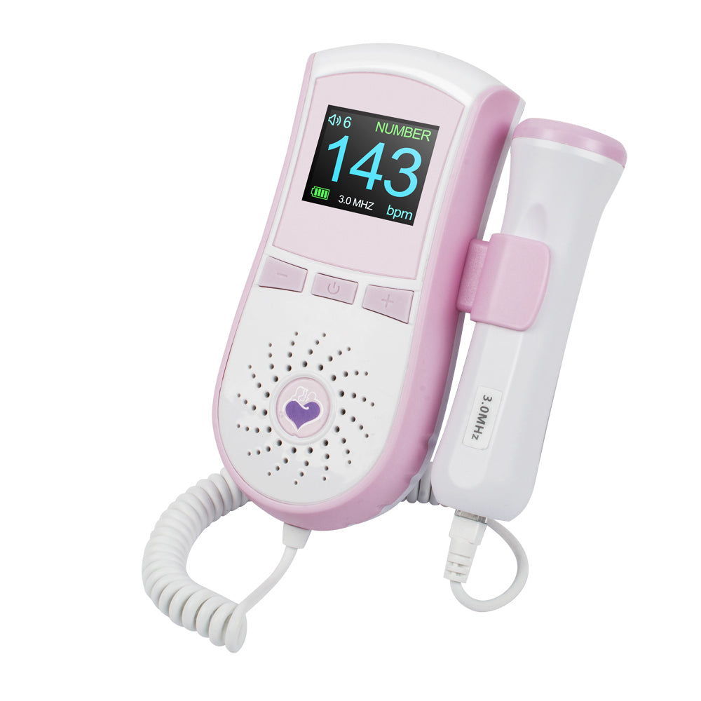 Portable Color LCD Display Pocket Fetal Doppler 3MHz