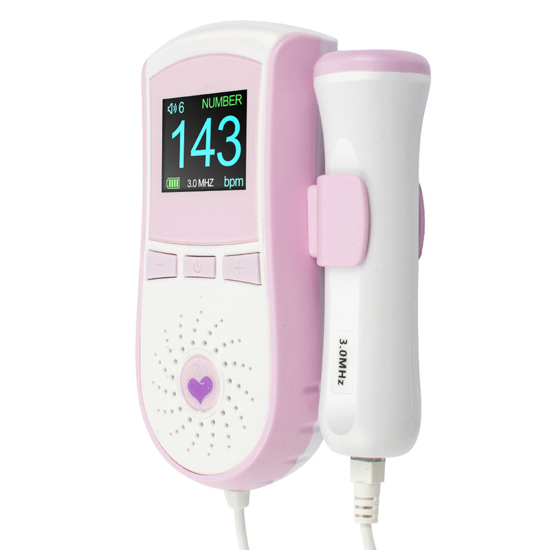 Portable Color LCD Display Pocket Fetal Doppler 3MHz