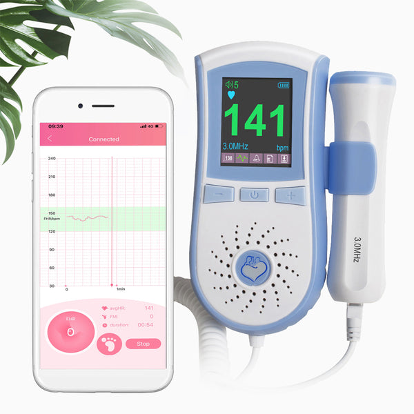 Color LCD Display Bluetooth Fetal Doppler