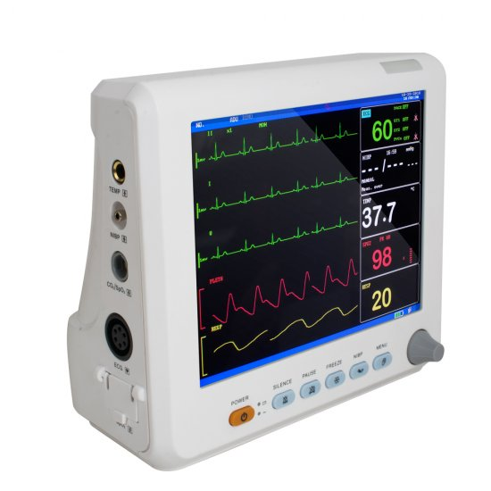 8 Inch ICU CCU Vital Sign Patient Monitor 6 parameter TFT Color ECG NIBP RESP TEMP SPO2 PR