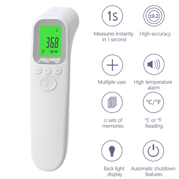 Digital Forehead Thermometer Electronic Contactless Clinical Accuracy Non-contact Body Temperature Meter Fever For Adult Child