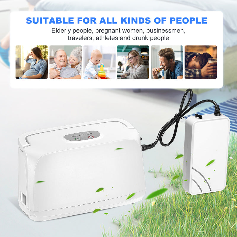 Portable 3L/min Oxygen Concentrator Machine Home and Car Use