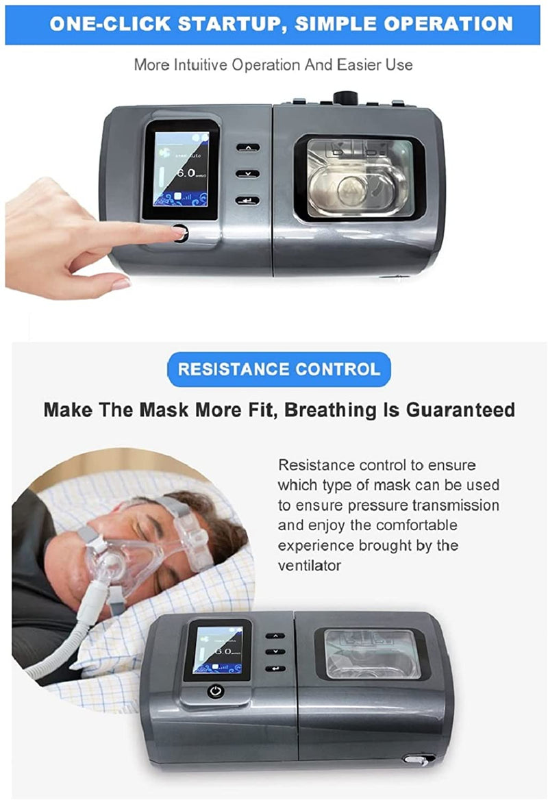 BiPAP/CPAP Machine AUTO CPAP S T ST APCV Dark Grey for Sleep Apnea Stop Snoring