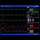 8 Inch ICU CCU Vital Sign Patient Monitor 6 parameter ECG NIBP RESP TEMP SPO2 PR