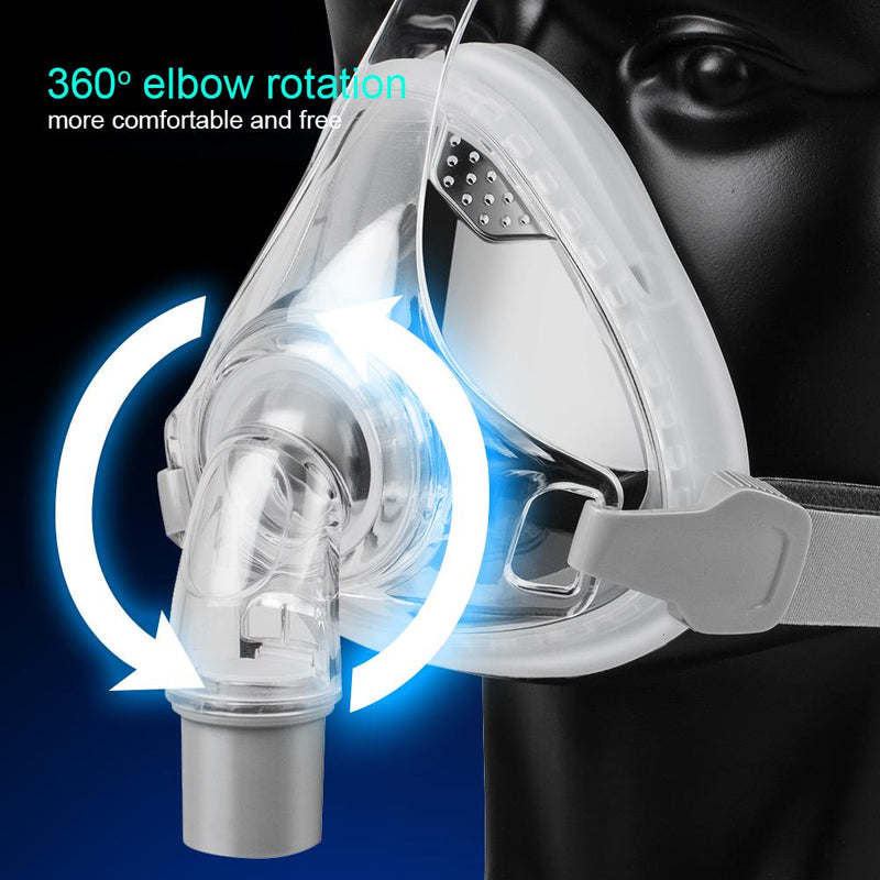 Full Face Mask for Sleep Apnea Snoring With Free Adjustable Headgear