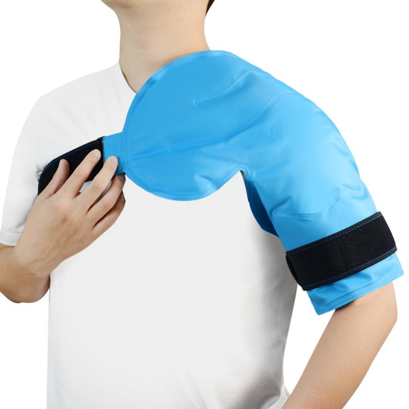 Relieve Shoulder Pain with Hot Cold Ice Pack Wrap - Reusable Compression Brace for Sports Injuries, Swelling & Joint Pain - Left or Right Shoulder Therapy - 1 Pcs for Fast Relief