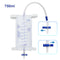 750ml Urinary Drainage Bag Latex Free Urine Leg Bag with Anti-Reflux Valve 5pcs