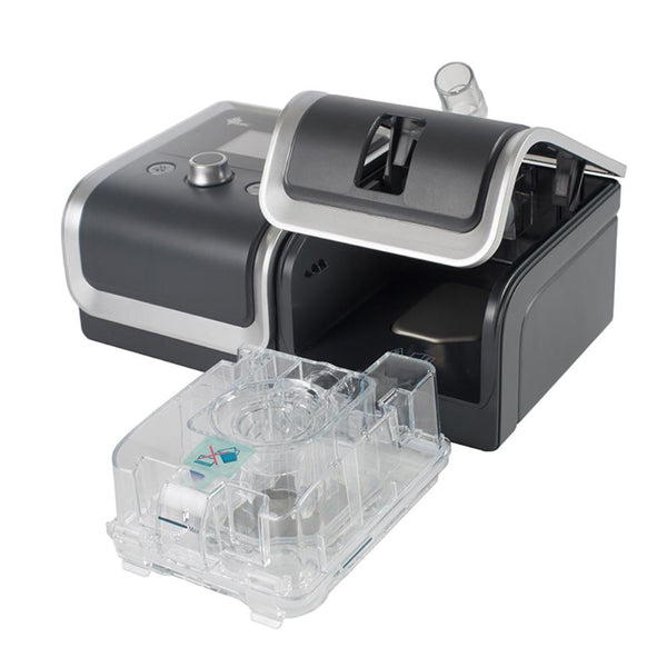 CPAP Machine E-20C with 2 CPAP Mask Headgear Humidifier Filter Hose Bag Breathing Portable Respirator  Anti Snoring
