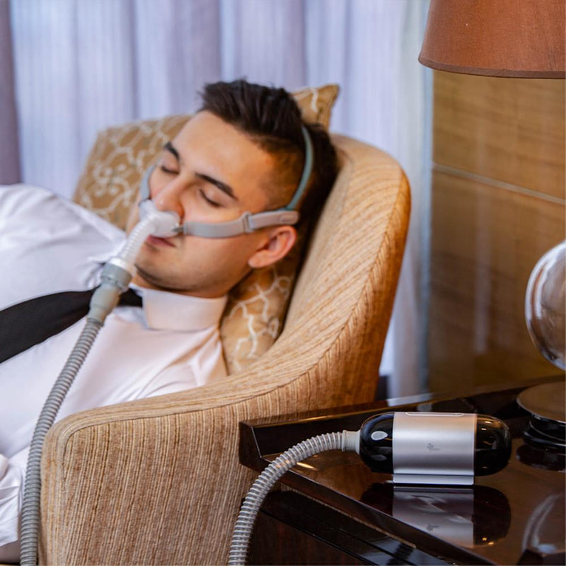 Protable Mini Auto CPAP Machine Bluetooth APAP with Nasal Pillows Mask for Sleep Apnea Anti Snoring Treatment