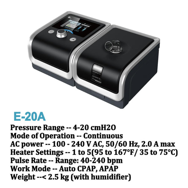 E-20A Auto CPAP Machine APAP Sleep Apnea Machine with Full Face Mask Humidifier