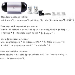 Newest M1 Mini Travel Auto CPAP Portable Anti Snoring Device Sleep Apnea Support Mobile Power Anhydrous Humidification Mask