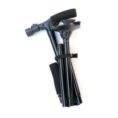 LED Folding Telescopic Cane Crutch Lightweight Safety