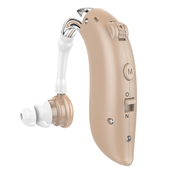 Experience Clearer Sound with a Rechargeable, Noise-Cancelling Digital Hearing Aid - BTE Design with Volume Control and Comfortable Fit for Hearing Loss